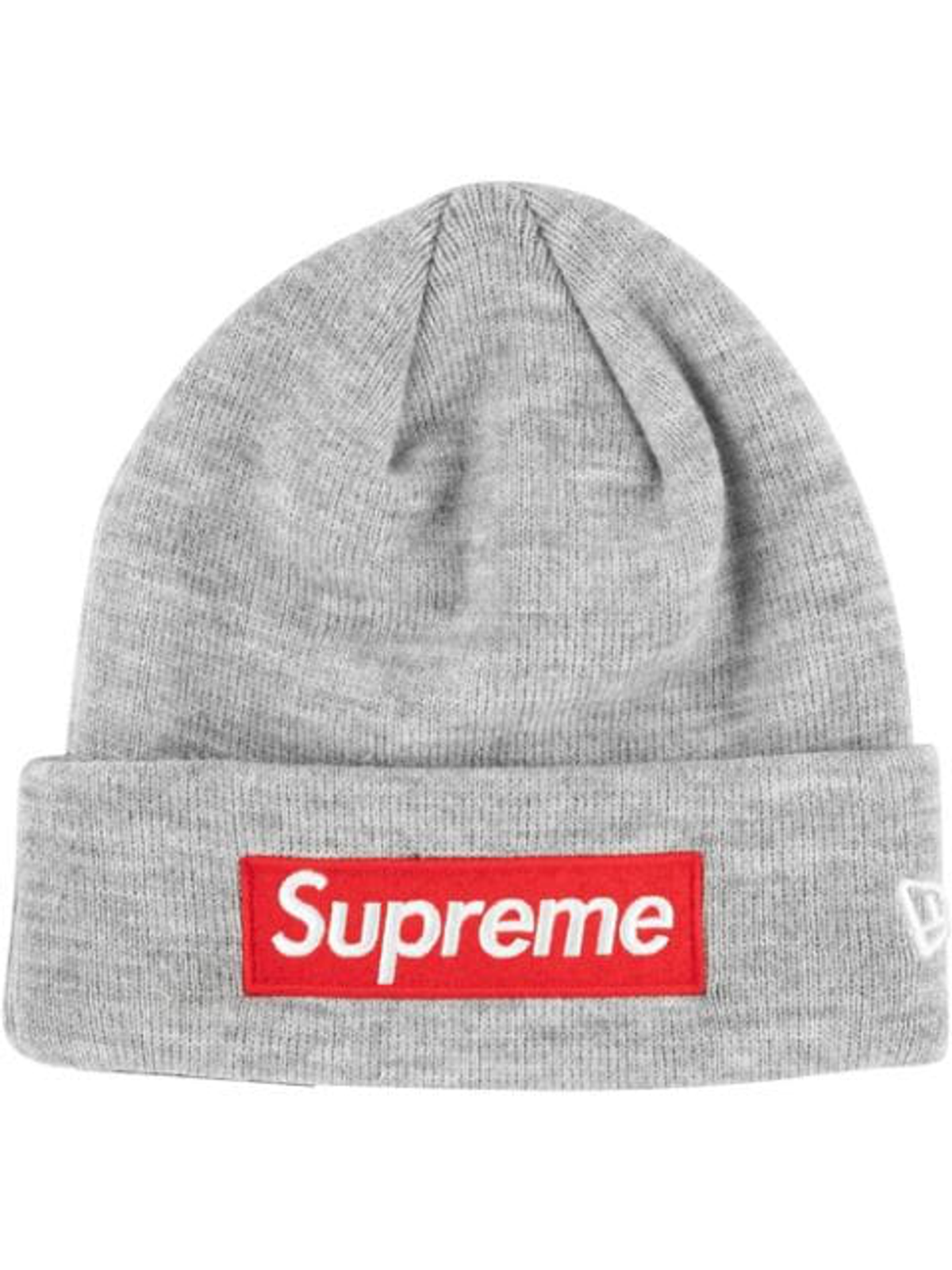 Supreme New Era Box Logo Beanie In Grey 