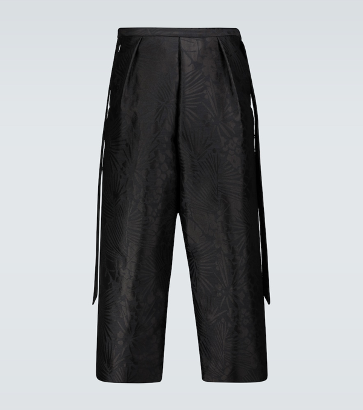 Saint Laurent Floral Jacquard Shorts In Black