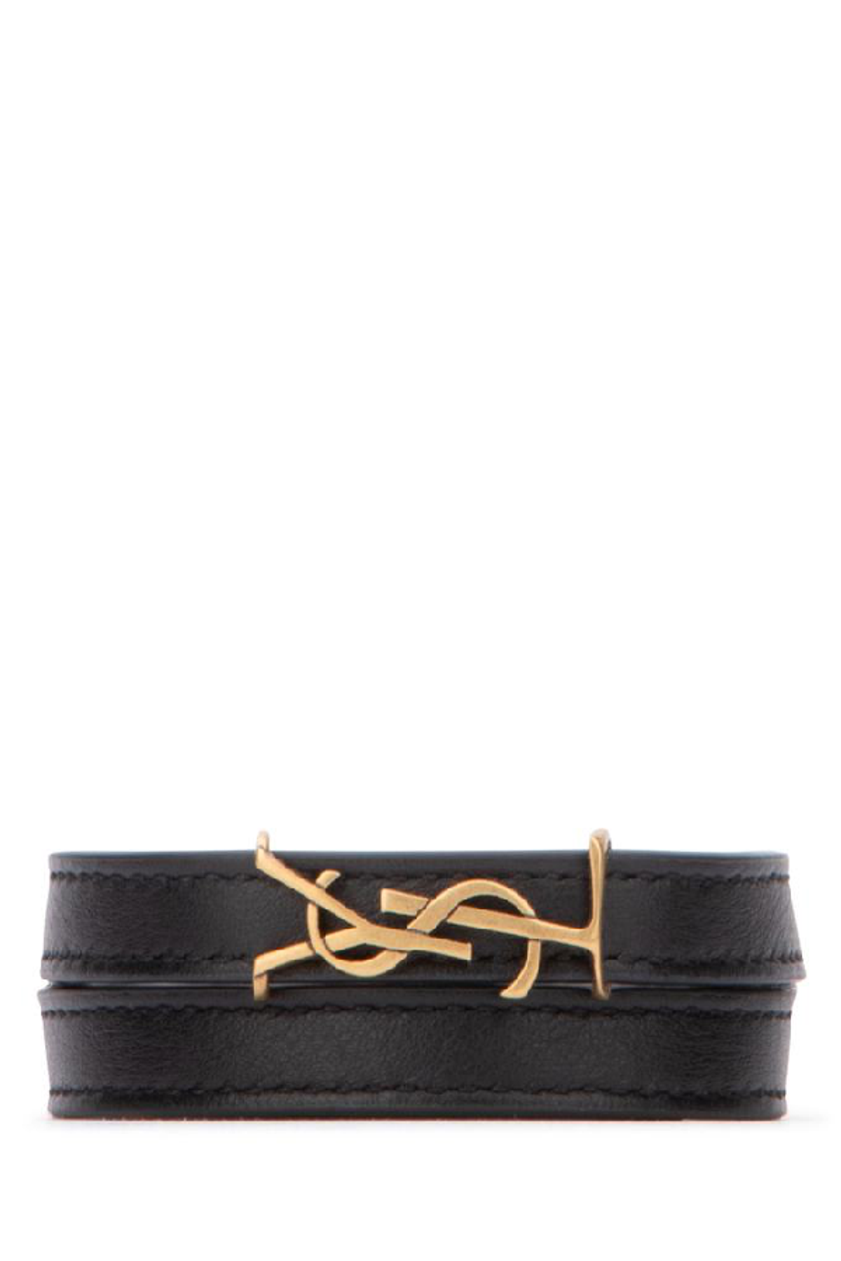 Saint Laurent Saint Laurent Opyum Double Wrap Bracelet In Black