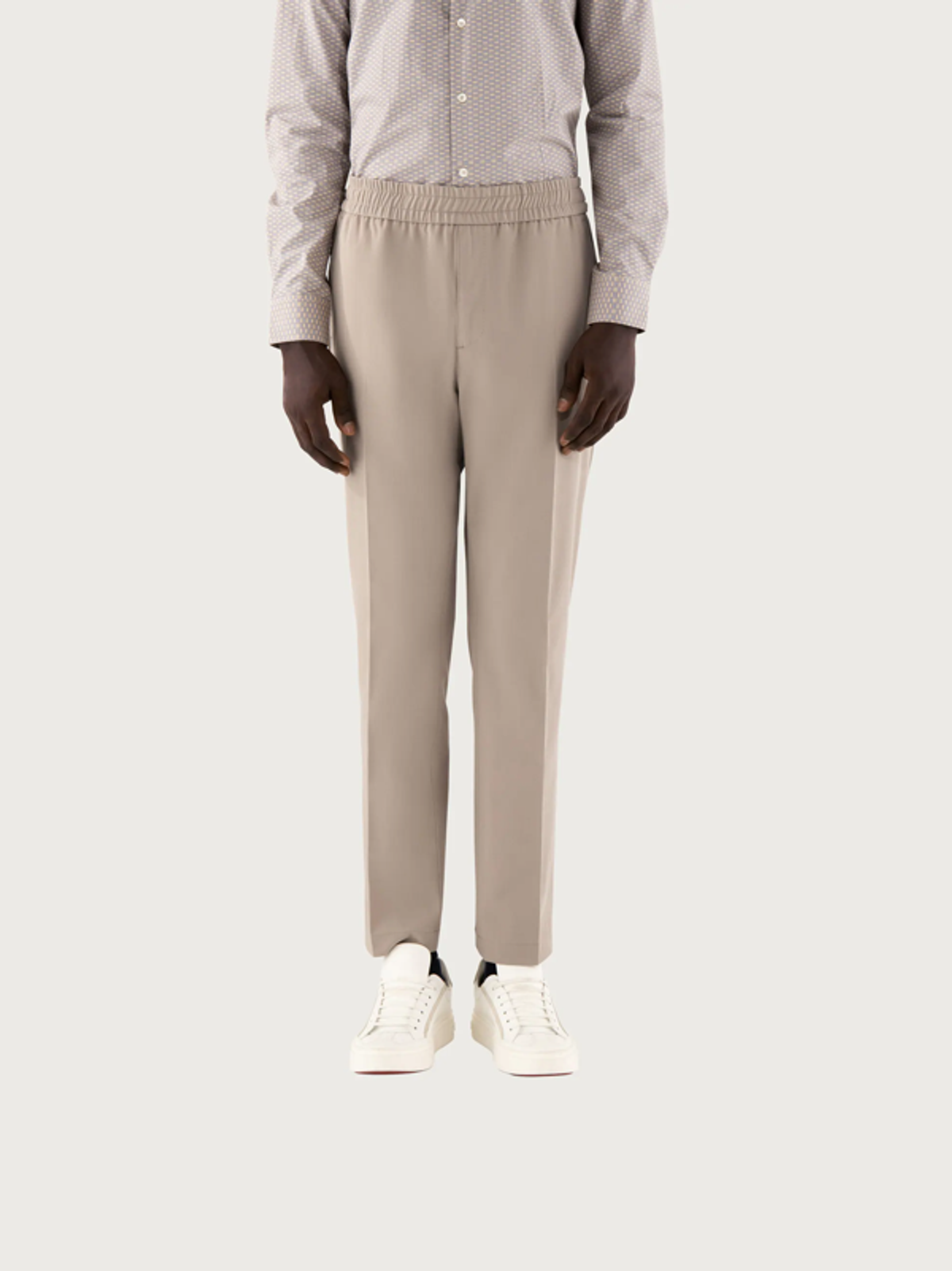 Ferragamo Relaxed Drawstring Pants In White