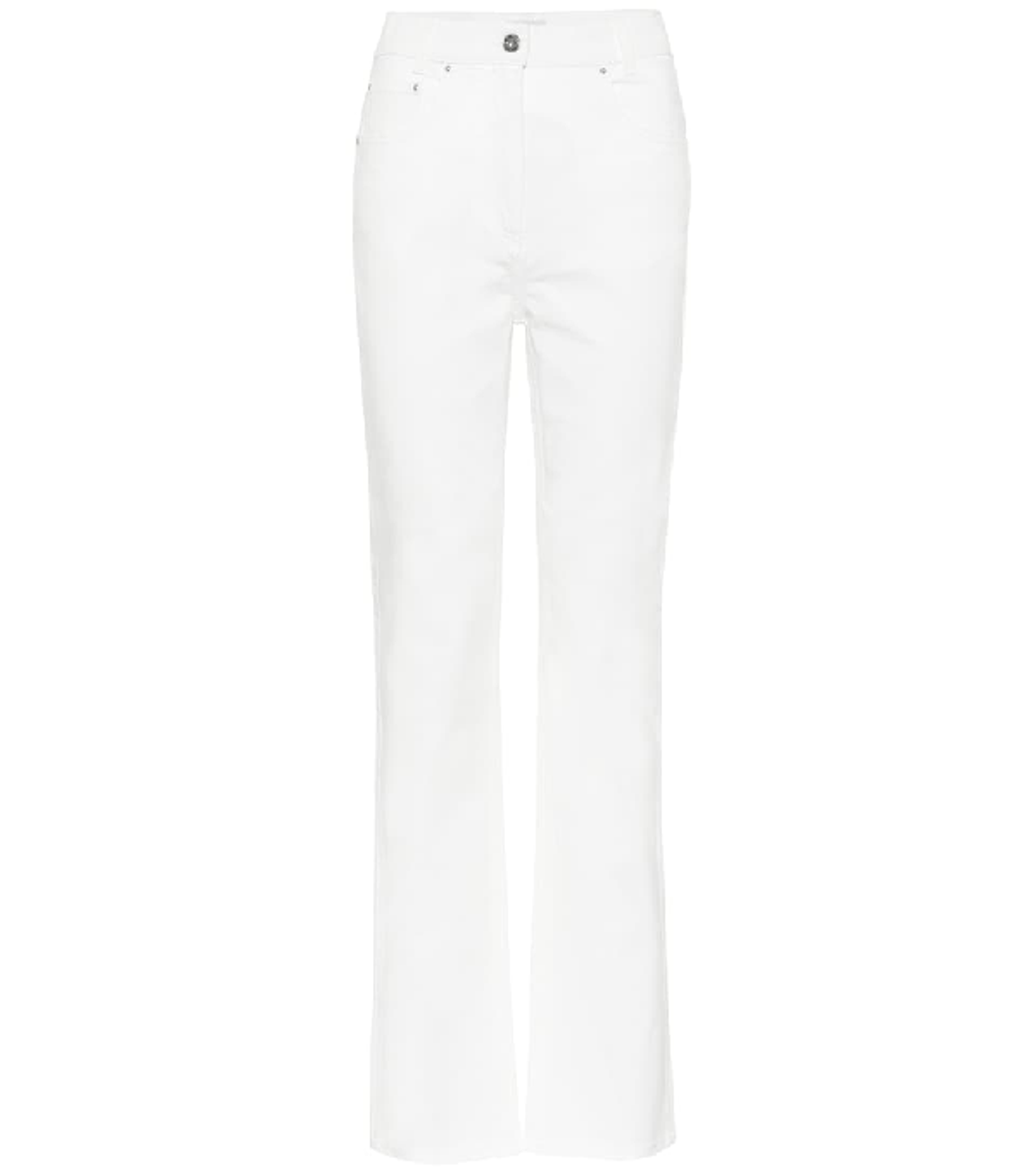 Ferragamo High-rise Stretch-cotton Pants In White