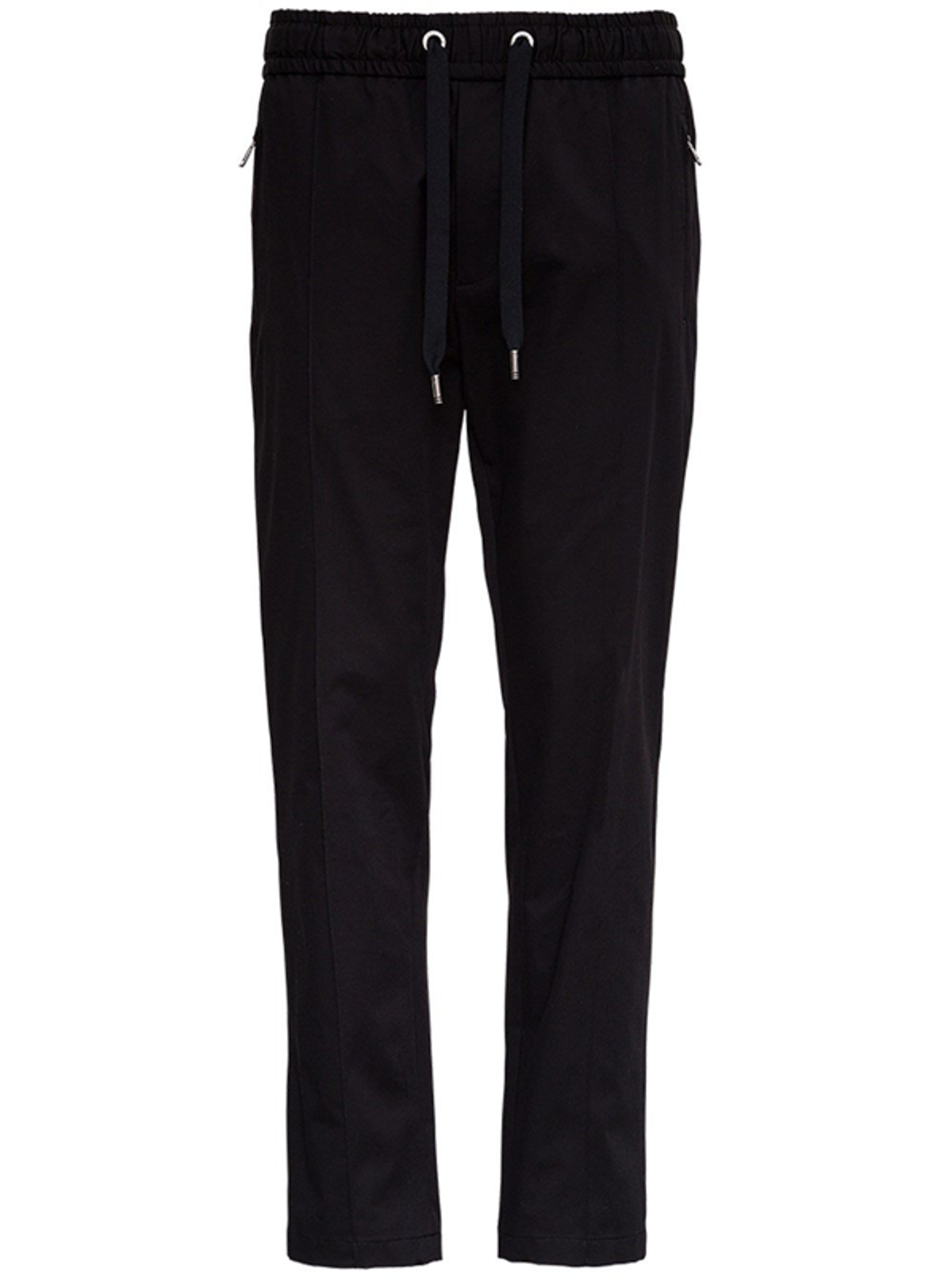 Dolce & Gabbana Logo Patch Jogging Black Pants