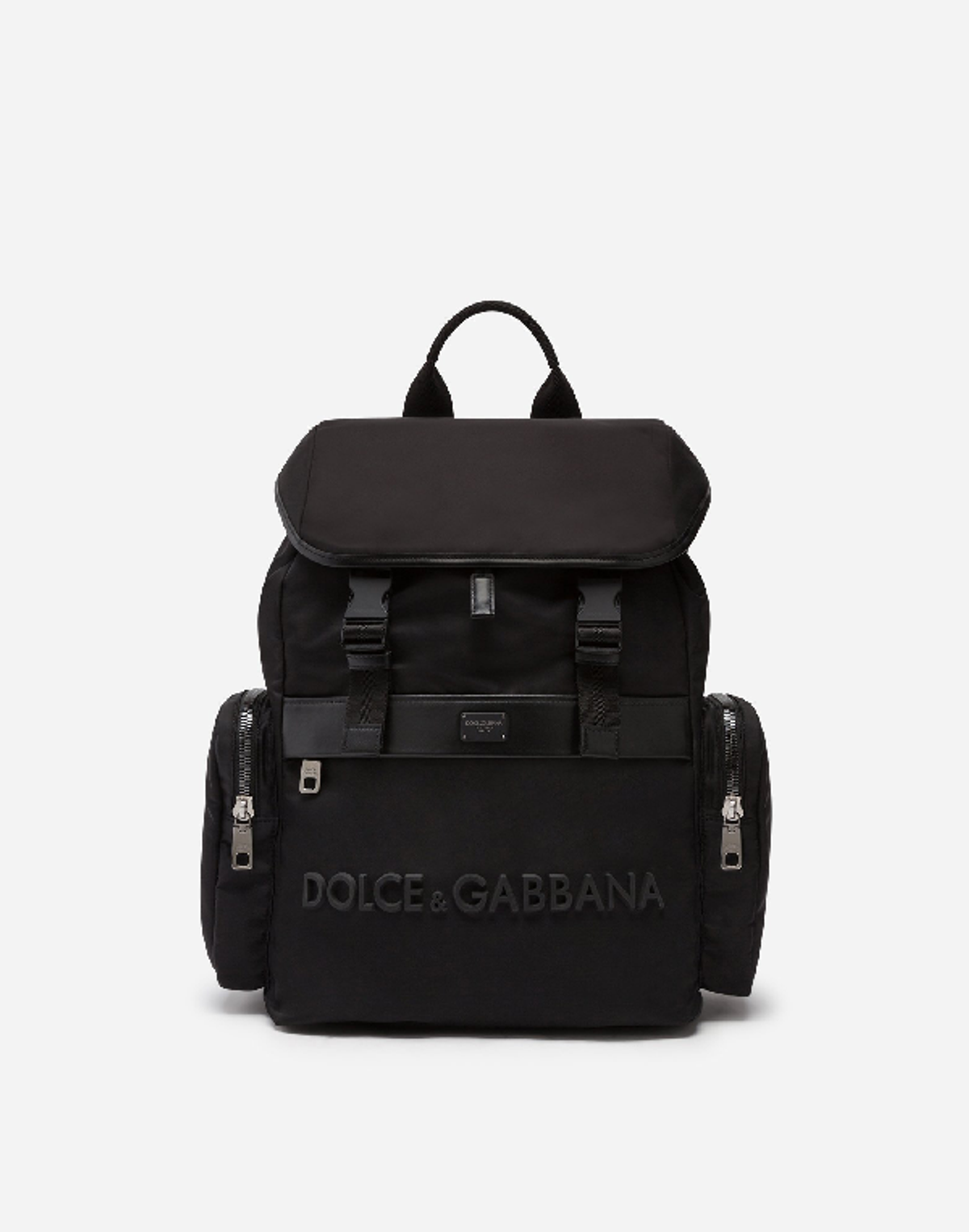 Dolce & Gabbana Sicilia Dna Nylon Backpack With Rubberized Logo