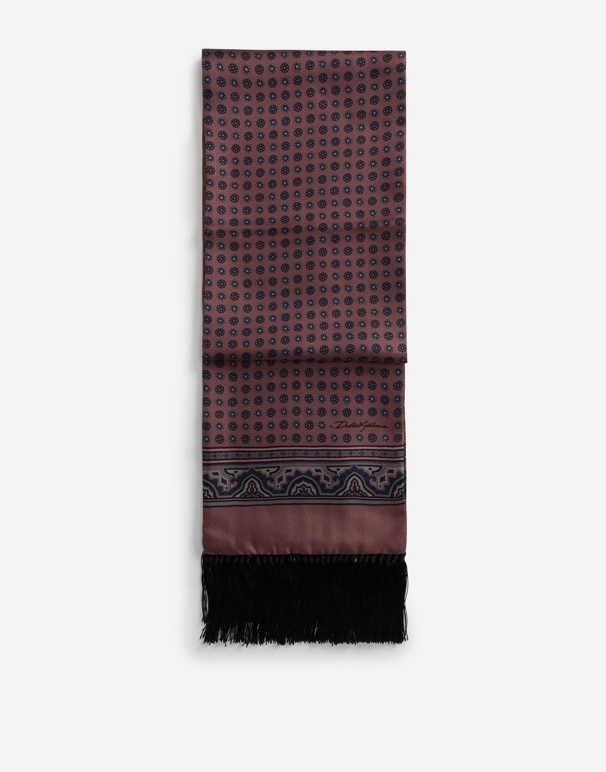 Dolce & Gabbana Printed Silk Scarf In Multi-colored