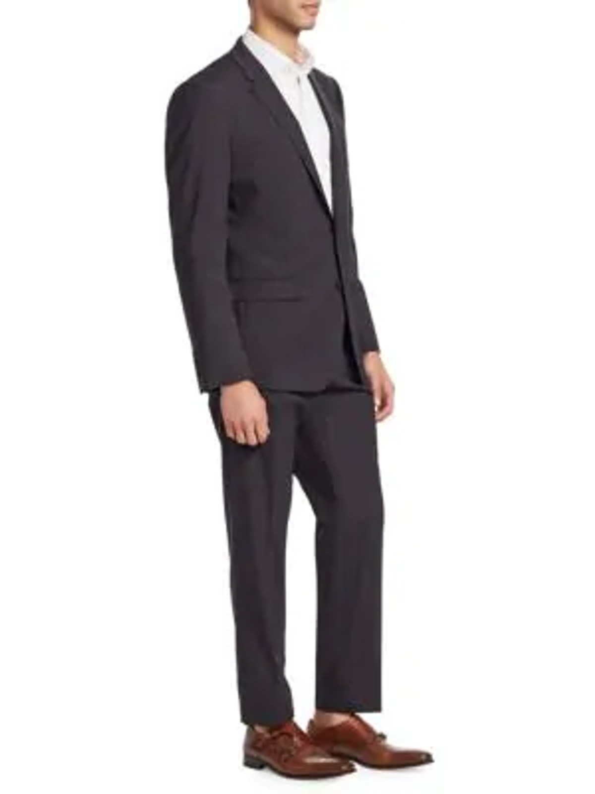 Dolce & Gabbana Mens Regular Fit Wool Two-button Suit In Dark Grey