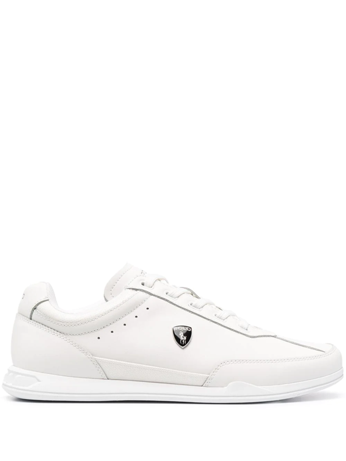 Polo Ralph Lauren Side Logo Plaque Sneakers In White