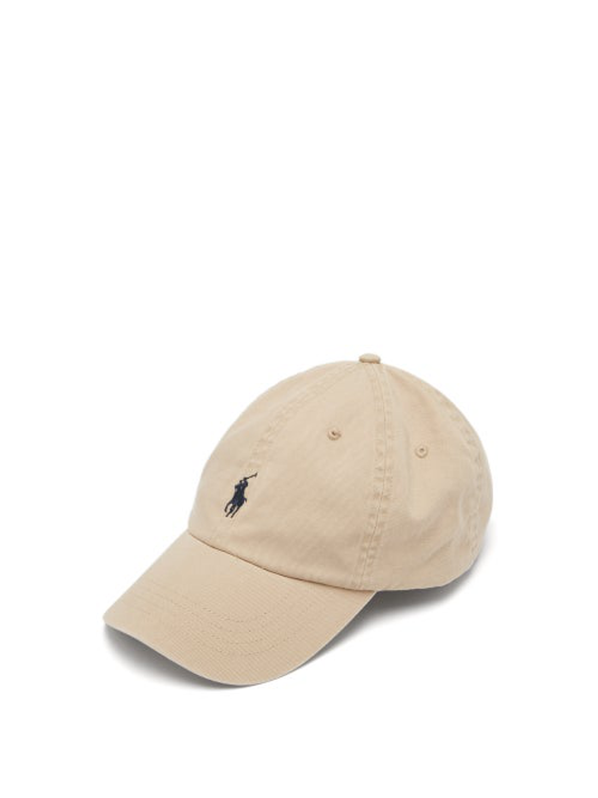 Polo Ralph Lauren Logo-embroidered Canvas Baseball Cap In Brown Navy