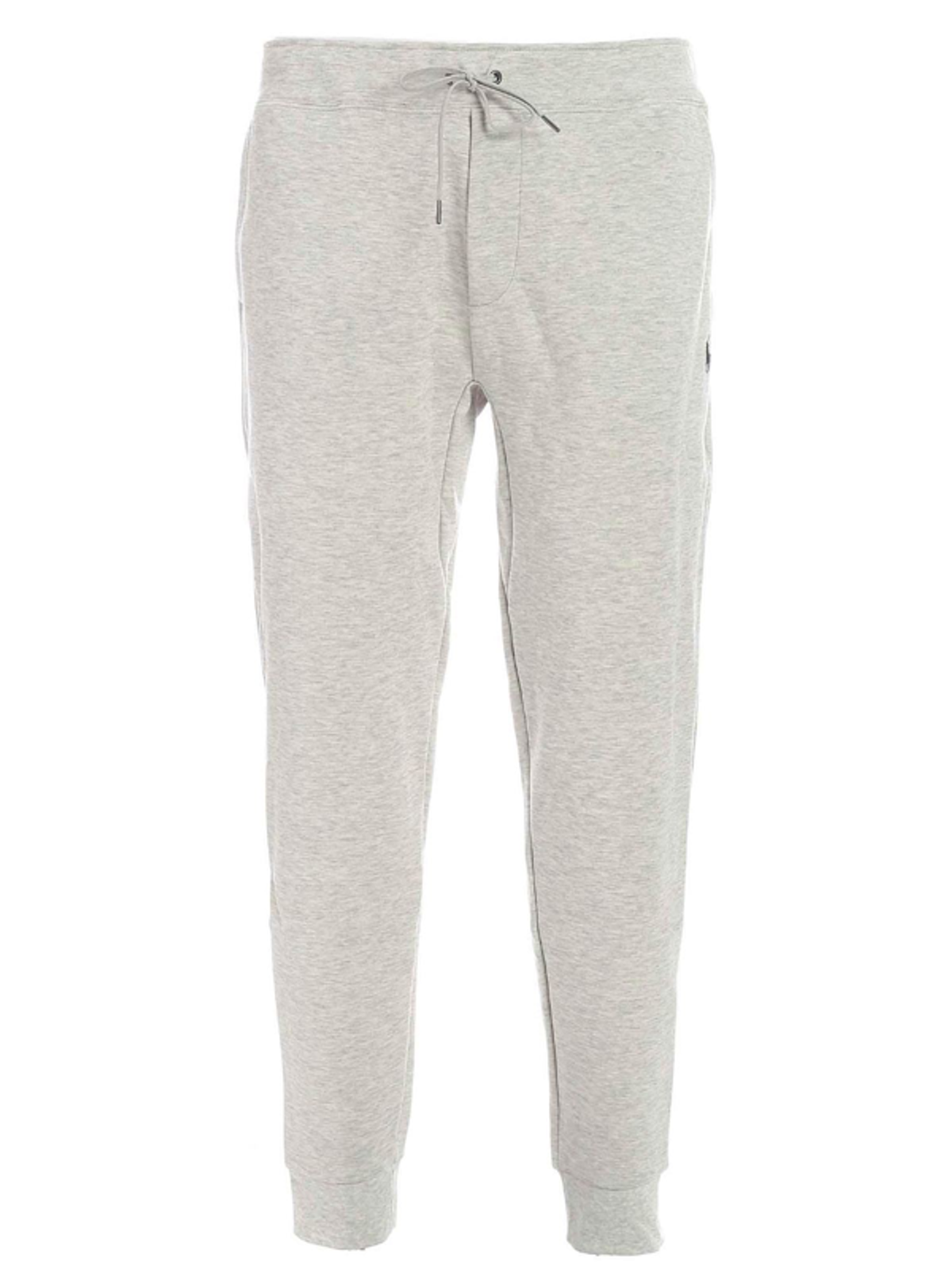 Polo Ralph Lauren Logo Embroidery Trackpants In Melange Grey