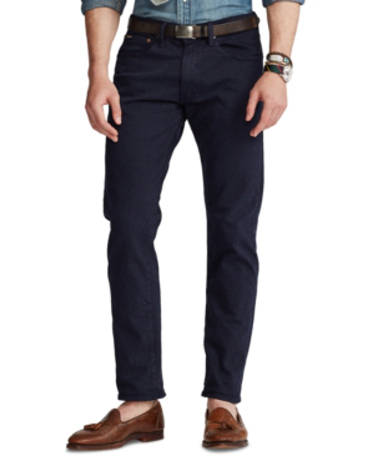 Polo Ralph Lauren Mens Hampton Relaxed Straight Stretch Jeans In Hidden Aviator Navy