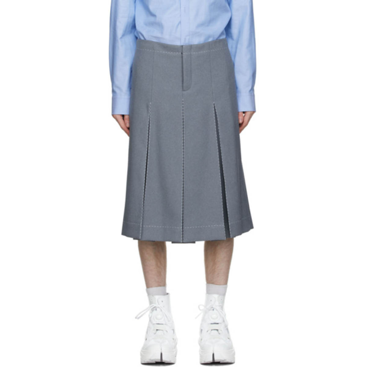 Maison Margiela Maison Margiela Grey Gabardine Shorts In 858 Grey