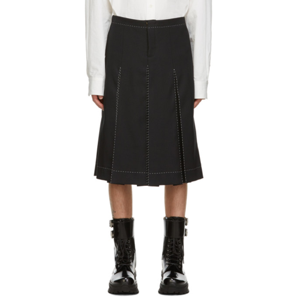 Maison Margiela Maison Margiela Black Contrast Stitch Shorts In 900 Black