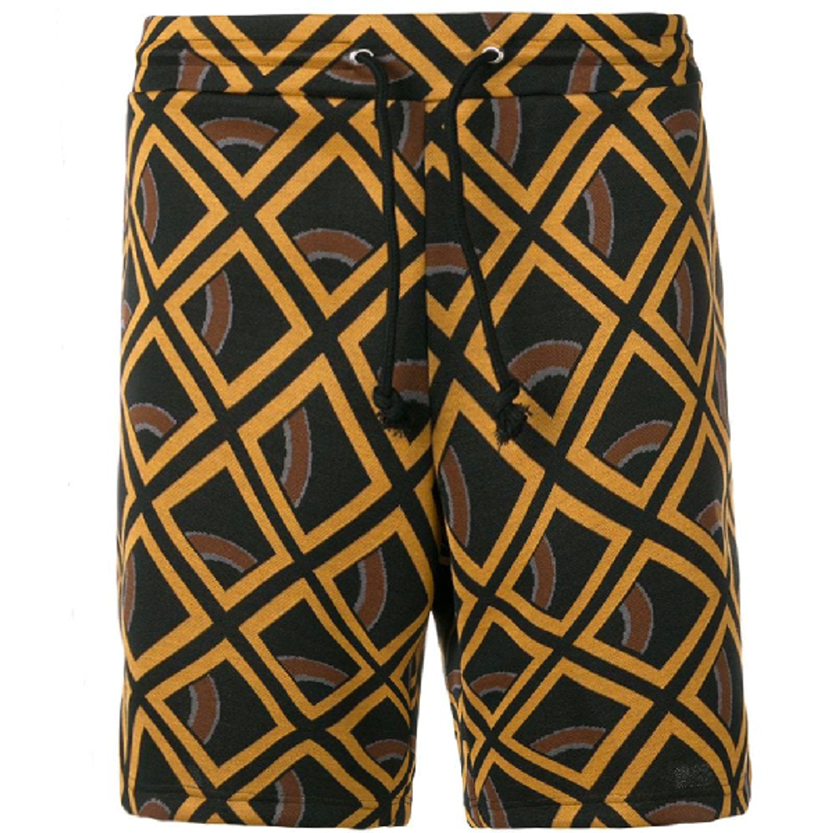 Maison Margiela Geometric Print Shorts Orange Size: Medium, In Black