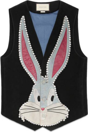 Gucci Bugs Bunny Suede Vest With Patches