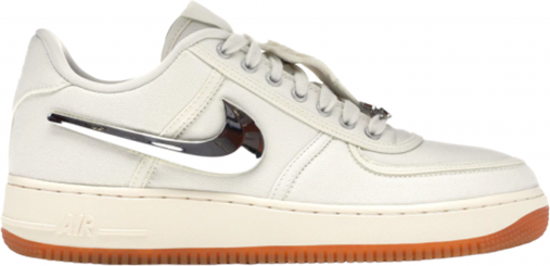 Nike × Travis Scott Merch Air Force 1 Low Sail Sneakers