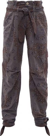 The Attico × Re/Done Сamouflage-Print Paperbag Trousers