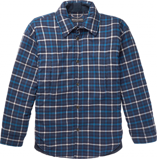 balenciaga blue flannel