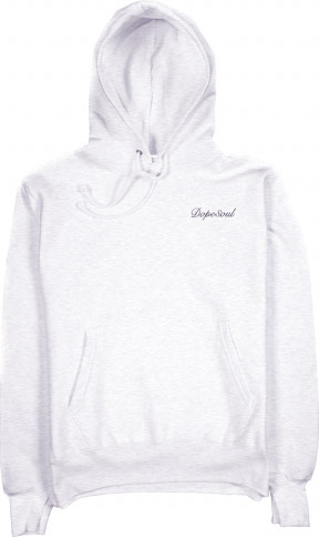 DopeSoul Logo Embroidered Gray Hoodie