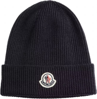 Moncler Rib-Knit Virgin Wool Logo 