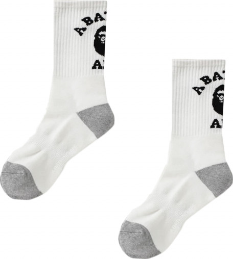 Bape College White Socks