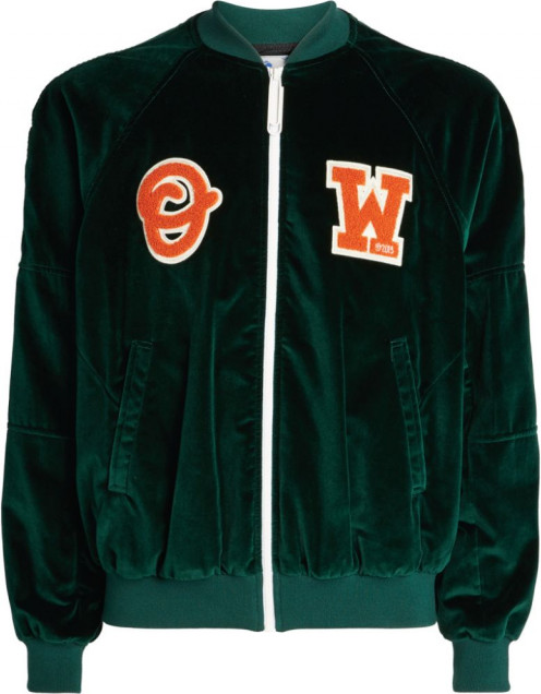Off-White Velvet Varsity Jacket