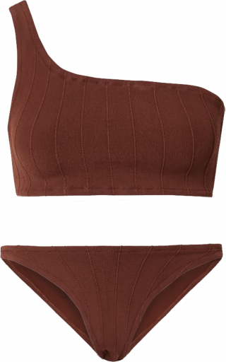 Hunza G Nancy One-Shoulder Ribbed Bikini