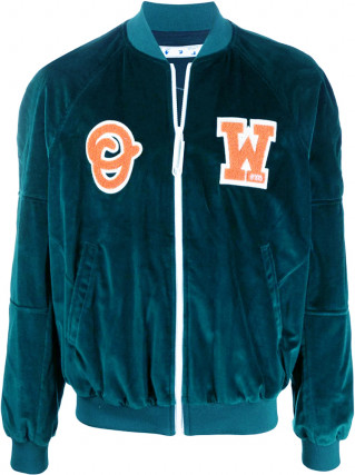 Off-White Logo-Patch Bomber Jacket
