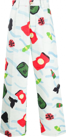 Marni Arctic Printed Wide Leg Trousers