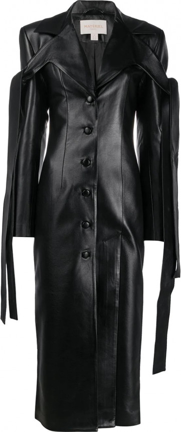 Materiel Faux Leather Coat