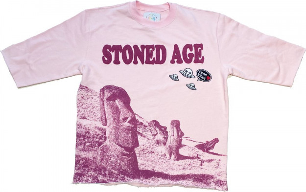 A Love Moment STONED AGE Berry Pink T-Shirt