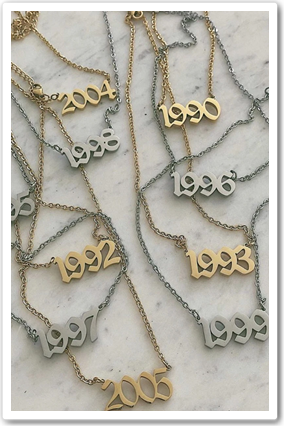 Mazza Boutique Birth Year Necklace