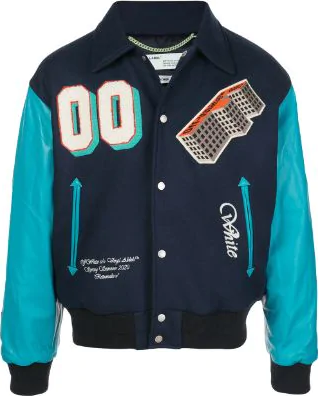 Off-White Colour-Block Bomber Jacket
