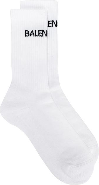 Balenciaga Logo Print Cotton Socks
