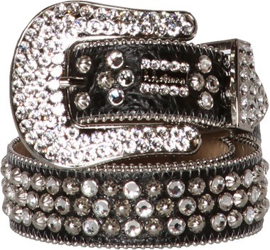 B.B. Simon The Black Lily Buckle Belt 