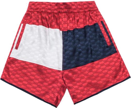 Kith × Tommy Hilfiger Navy Satin Boxing Shorts