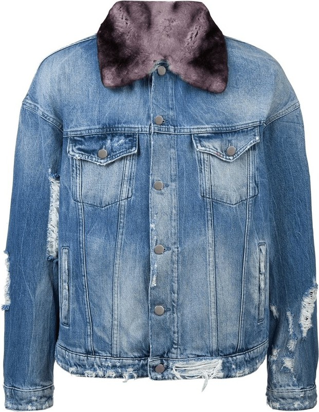 Alchemist Gang Rocky Furcollar Denim Trucker Jacket WHAT’S ON THE STAR?