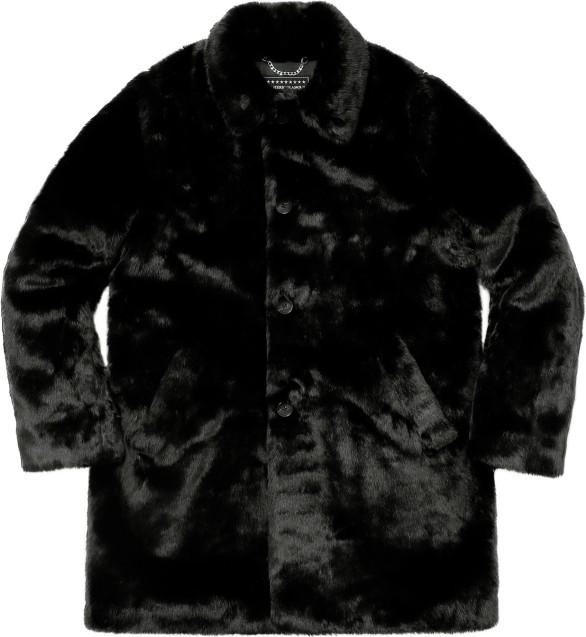 Supreme × Hysteric Glamour Glamour Faux Fur Coat Black