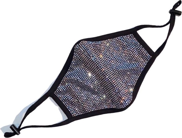Get Stonned Holographic Rhinestone Face Mask