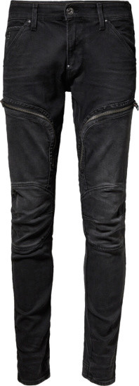 G-Star RAW Black Distressed Air Defense Jeans