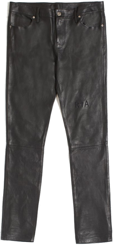 Rta Black Leather Pants