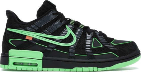 Nike × Off-White Air Rubber Dunk Green Strike Sneakers