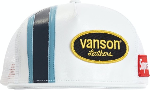 Supreme × Vanson Leathers Leathers Mesh Back 5-Panel Logo Cap