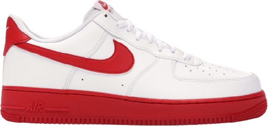 Nike Air Force 1 Low White Red Midsole Sneakers