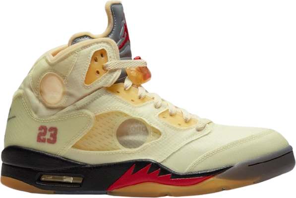 Jordan × Off-White Air Jordan 5 Retro Sail Sneakers