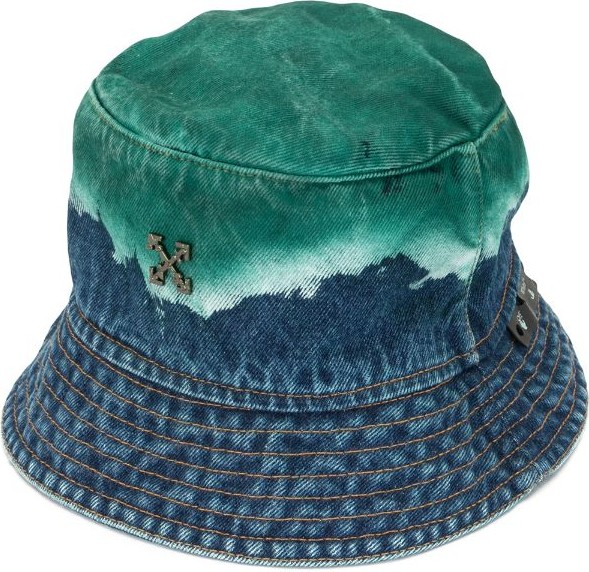 Off-White Denim Acid Dip Bucket Hat