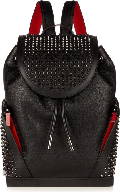 Christian Louboutin Spike-Embellished Leather Backpack