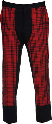 Comme Des Garcons Wool Plaid Front Trousers