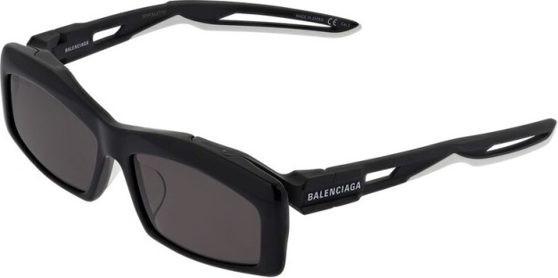 Balenciaga Hybrid Rectangle Acetate Sunglasses