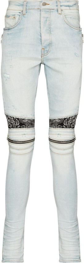 Amiri MX2 Bandana-Patch Skinny Jeans