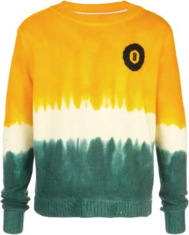 The Elder Statesman Dip-Dyed 8-Ball Cashmere Jumper