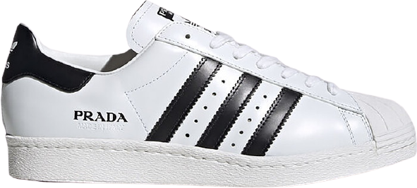 Adidas × Prada Superstar White And Black Sneakers